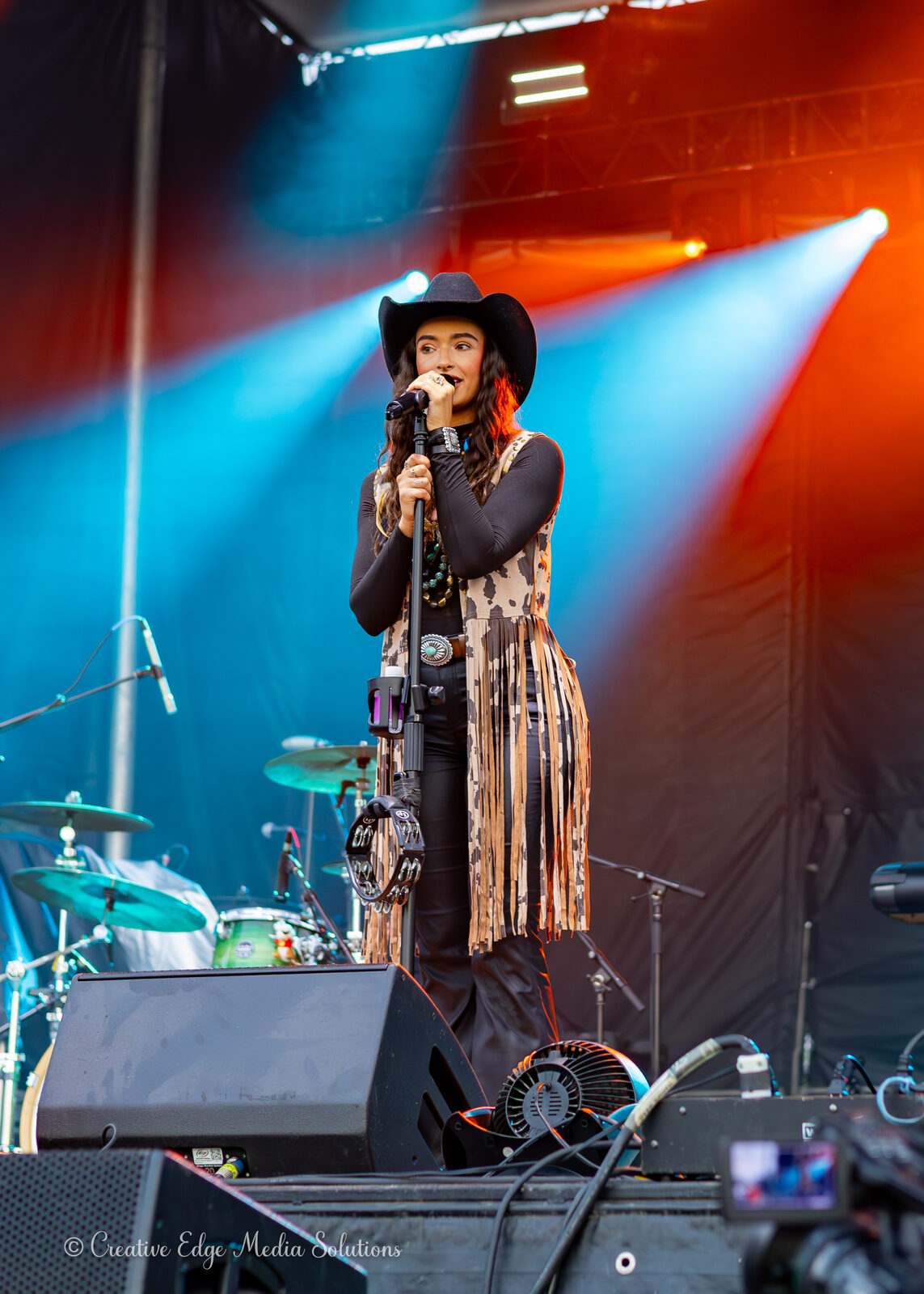 Female country singer on stage