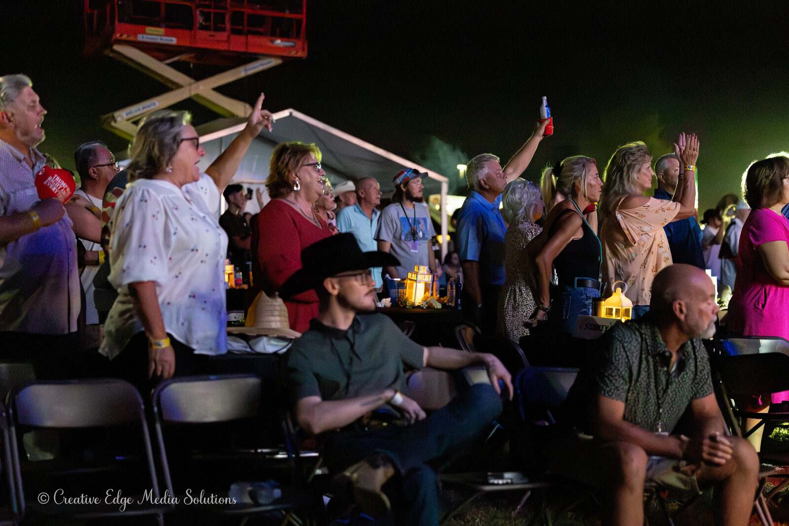 Crowd energy at night show